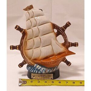 Vintage Jim Beam 1980 Convention USS Beam Sailing Ship Whiskey Decanter Empty